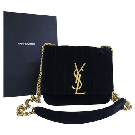 Saint Laurent Small Vicky Velvet Crossbody Bag 